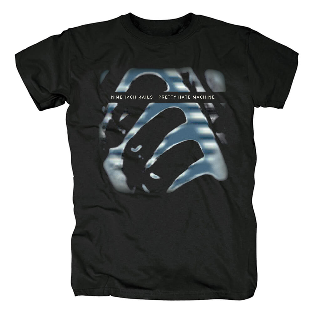 Official Nine Inch Nails Graphic T-Shirt – Gray, Short Sleeve, 100% Cotton