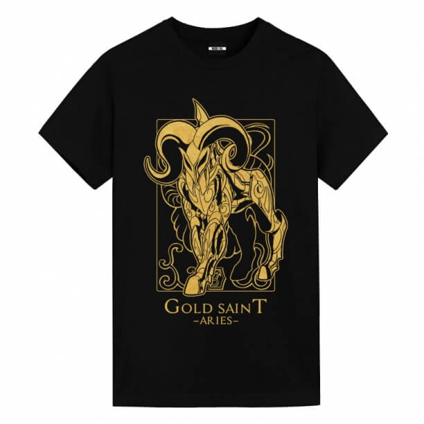 Aries Black T-Shirt Saint Seiya Beste Anime T-Shirts