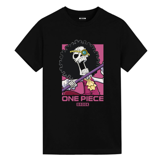 ワンピースブルックTシャツヴィンテージアニメTシャツ - Fan Art