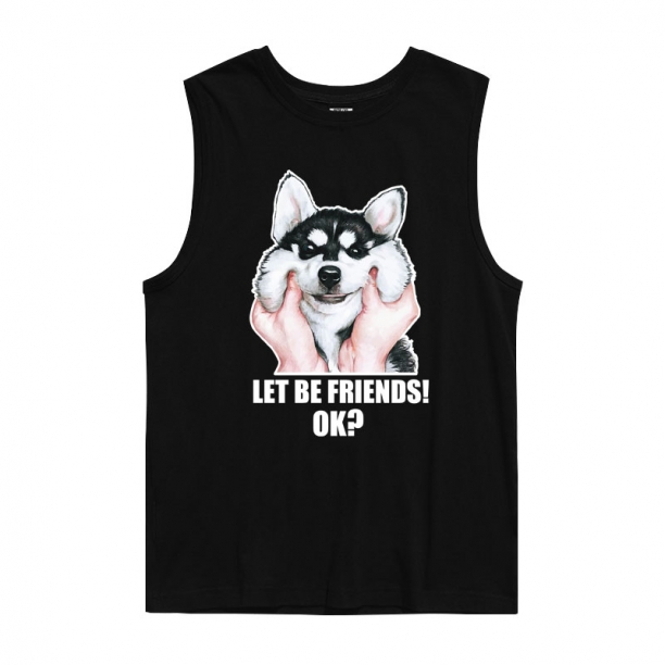 Köpek Husky Tank Tshirt Tops