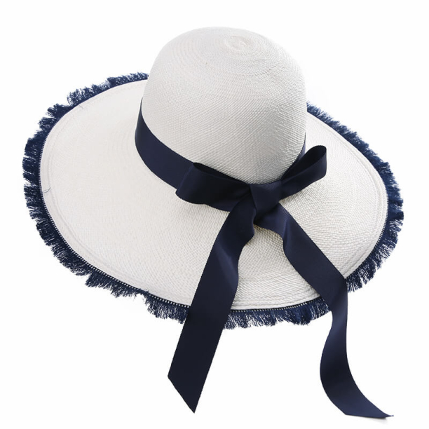 Panama Handmade Straw Hat Girls Summer Big Eave Bow Tie Sun Hat Shopping Travelling Panama Handmade Straw Hat Girls Summer Big Eave Bow Tie Sun Hat Shopping Travelling