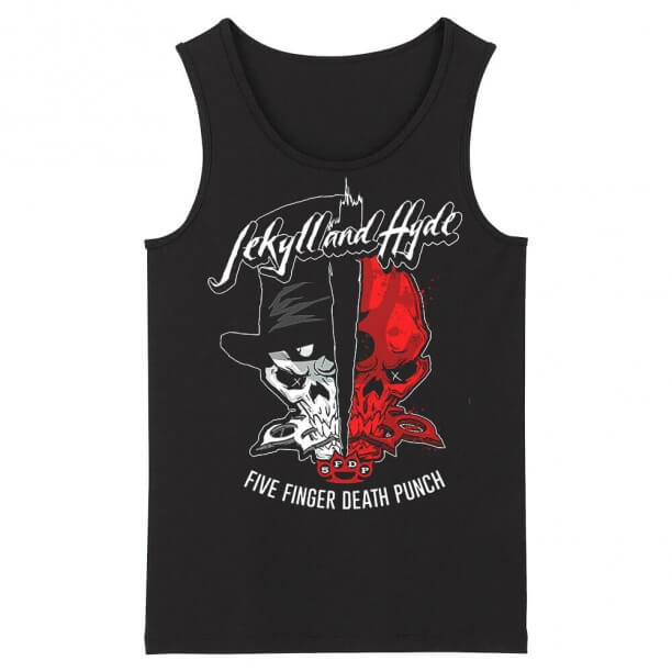 T-shirt sans manches impressionnant avec cinq coups de poing dans la mort California Metal Débardeurs