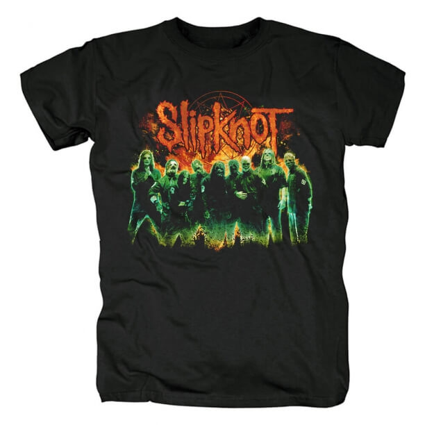 Groupe vert impressionnant de Slipknot T-shirts nous T-shirt de groupe de rock métallique