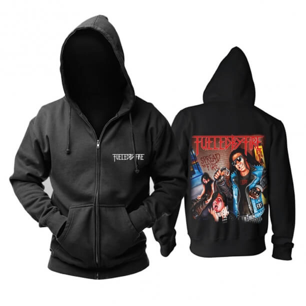 Bedste brændstof med brandhætte Sweatshirts Us Metal Punk Rock Hoodie