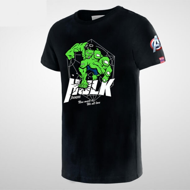Cartoon Hulk Tshirt Men Blue Tee Shirt
