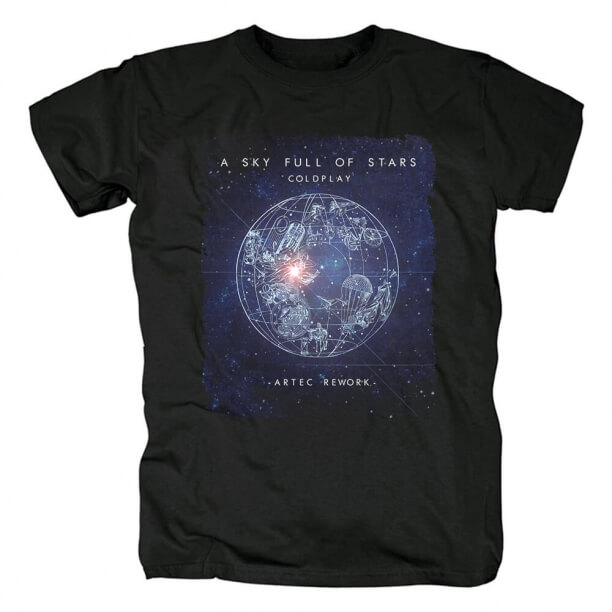 Coldplay Band Yıldızlarla Dolu Bir Gökyüzü Tees Uk Rock Tişört