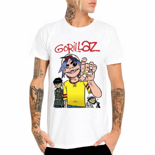 Camiseta Cool Rock Gorillaz Blanco