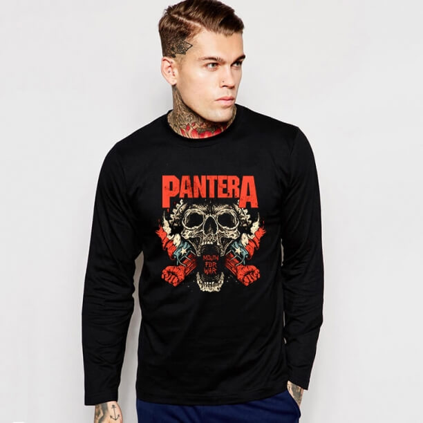 Coole Heavy Metal Pantera Band Tshirt lange mouw