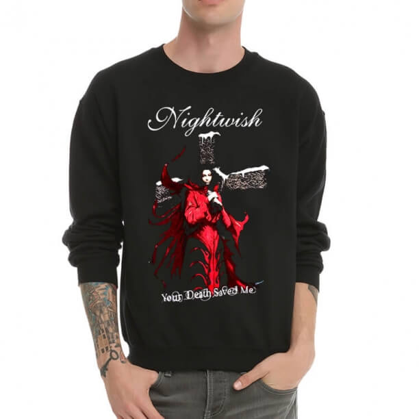 Death باند Nightwish أسود قميص من النوع الثقيل