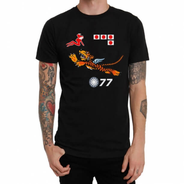 Fliegendes Tiger-amerikanisches Luftwaffen-Retro T-Shirt