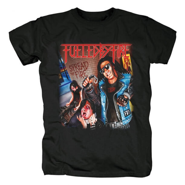 T-Shirt Usata da Fire T-Shirt in metallo Punk Rock in metallo