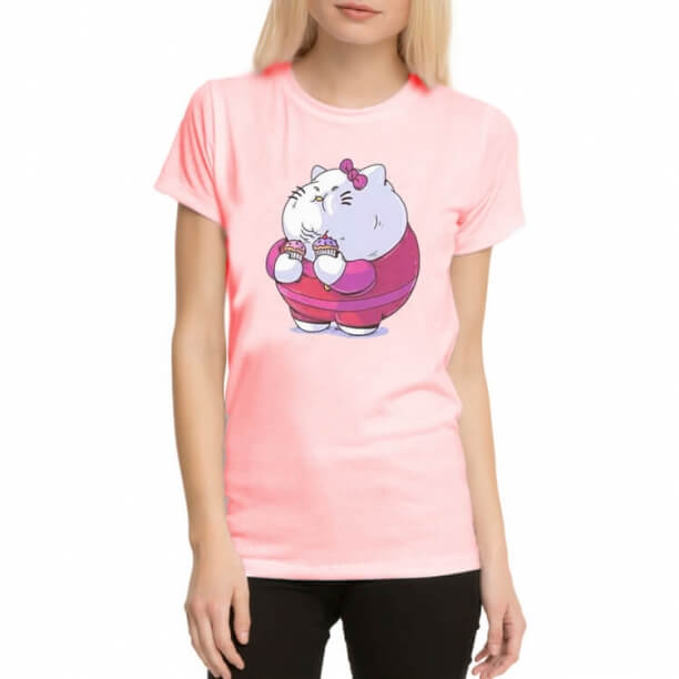 Hello Kitty Cute Pink Camiseta para Mujeres