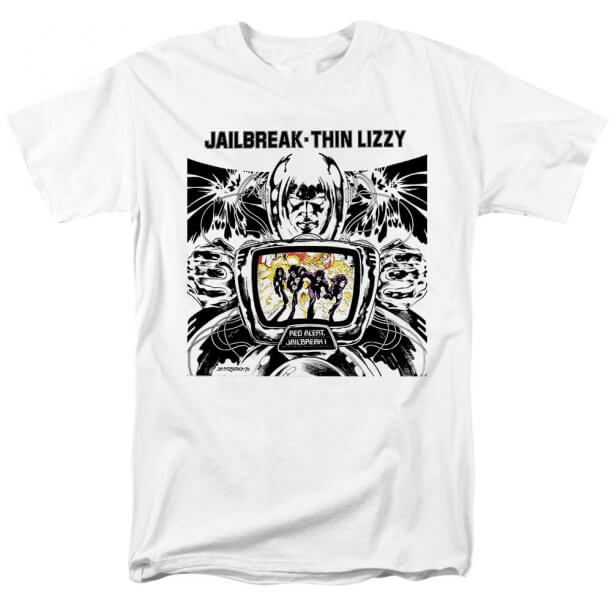 Ireland Rock Graphic Tees Classic Thin Lizzy Jailbreak Tシャツ