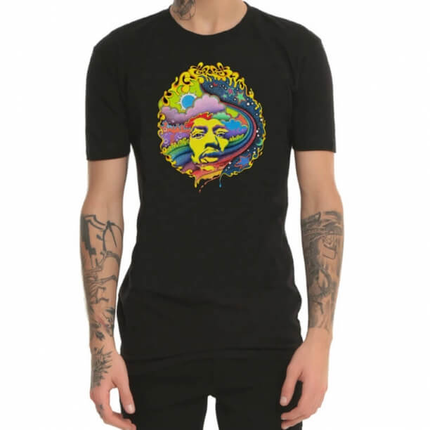 Jimi Hendrix Metal Rock Tshirt dla mężczyzn