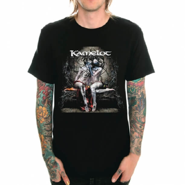 Kamelot Band Rock T-Shirt Black Heavy Metal Tee