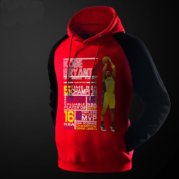 Kobe Bryant es Achievement Hoodie Red 3XL NBA Pollover Pullover