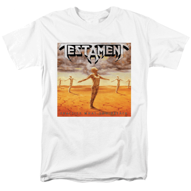 Metal Rock Graphic Tees Pratique cool de testament Ce que vous prêchez T-shirt