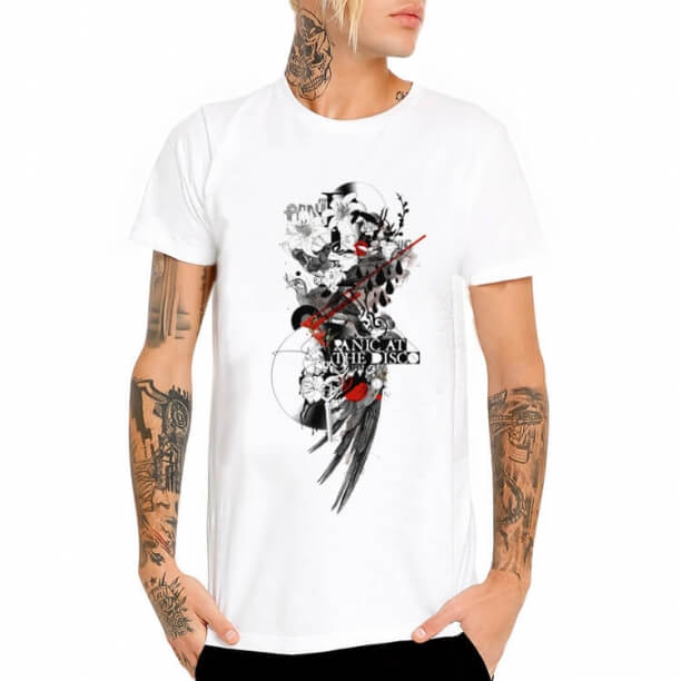 Disko Ağır Metal Tshirt Beyaz Panik
