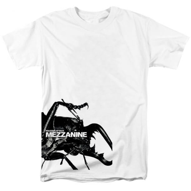 T-shirt macios personalizados do t-shirt do mezanino da faixa do ataque