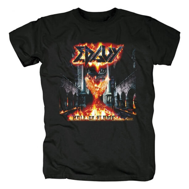 T-shirt rock metal di qualità Edguy Band Hall Of Flames Tees