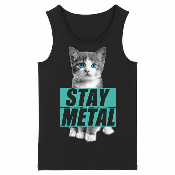 Kalite Bayan Ben Olabilir Kolsuz Tee Gömlek Bize Metal Kaya Tank Tops