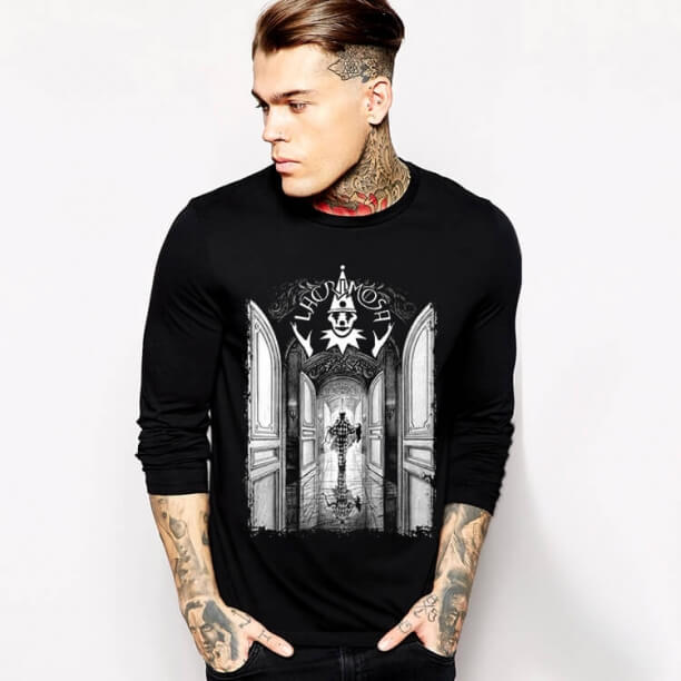 Erkek için Rock Band Lacrimosa Uzun Kollu T-Shirt