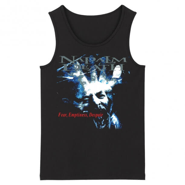 Grafické triko Uk Metal Rock bez rukávů Napalm Death Tank Tops