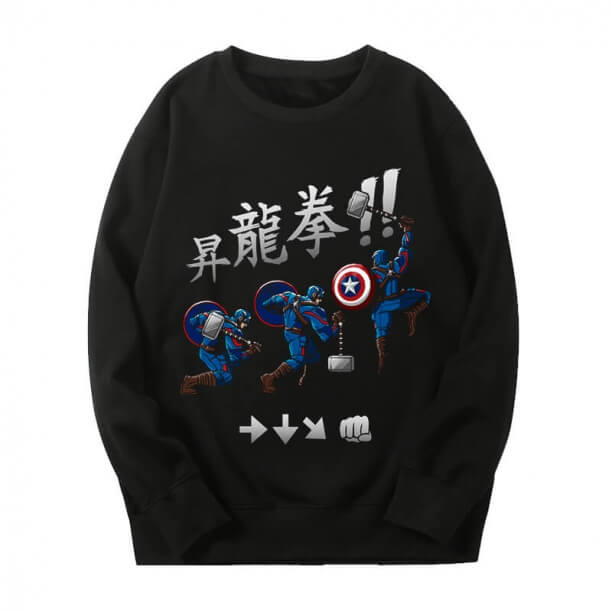 The Avengers Sweatshirts Marvel Captain America Hoodie