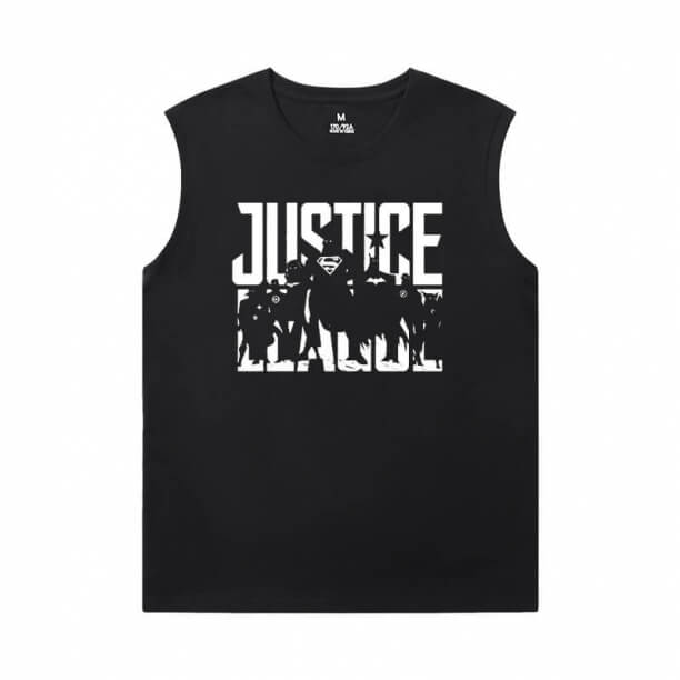 Justice League Batman Áo thun không tay để chạy Tee siêu anh hùng
