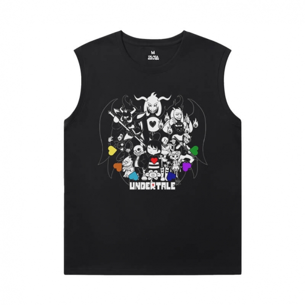 Undertale Men'S Sleeveless Graphic T Shirts Cool Annoying Dog Skull Tee Shirt