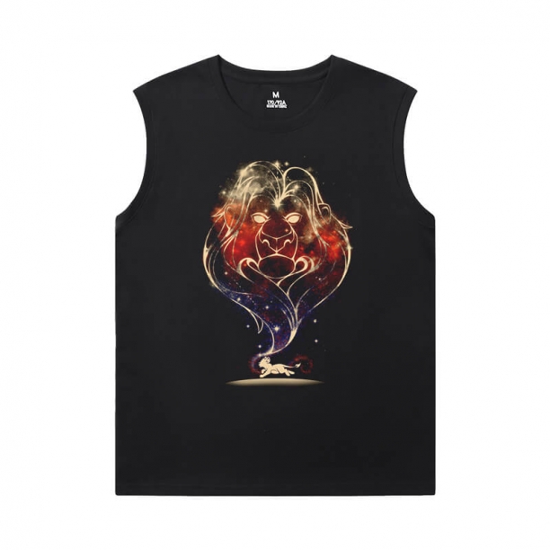 Kvalitet Skjortor Lejonet Kungen Mens ärmlös Tshirt