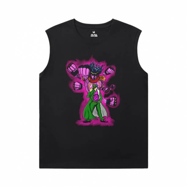Anime Vintage Kujo Jotaro Tshirt JoJo Olahraga Kaos Tanpa Lengan
