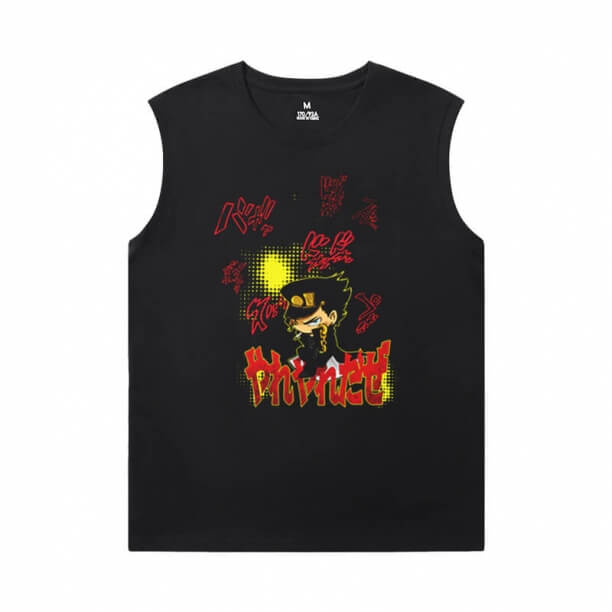 JoJo's Bizarre ผจญภัยบาสเกตบอลเสื้อยืดแขนกุดอะนิเมะ Kujo Jotaro Tee