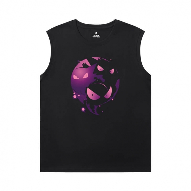 Pokemon Tee Cool Gengar Ärmlösa skjortor för Mens Online