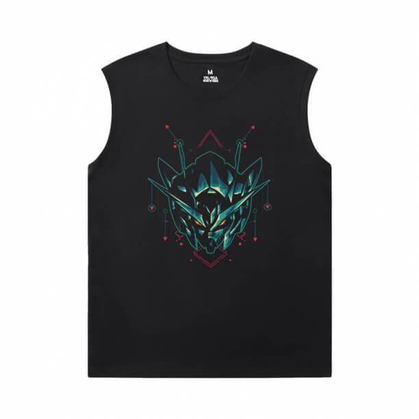 ホットトピックアニメTシャツ ガンダムブラックノースリーブTシャツ