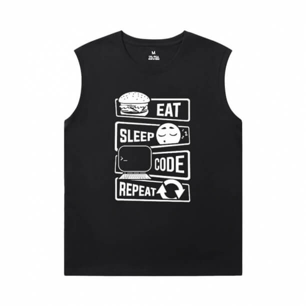 Bomull Tshirts Geek Programmerare Mens ärmlös Tshirt