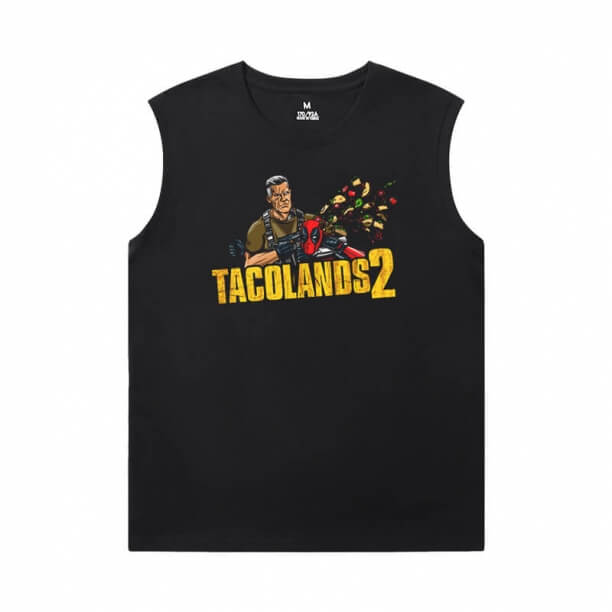 Marvel Deadpool T-shirt Mens Ärmlösa Tee Shirts