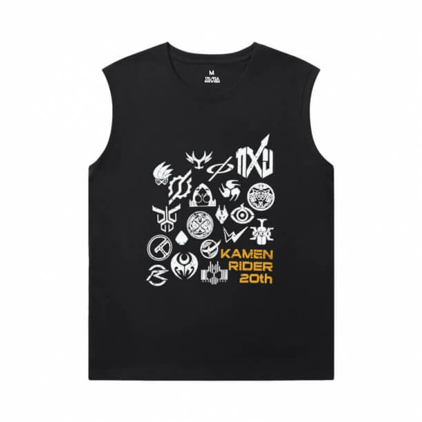Maskierte Reiter Herren ärmellose Grafik-T-Shirts Vintage Anime-t-Shirt