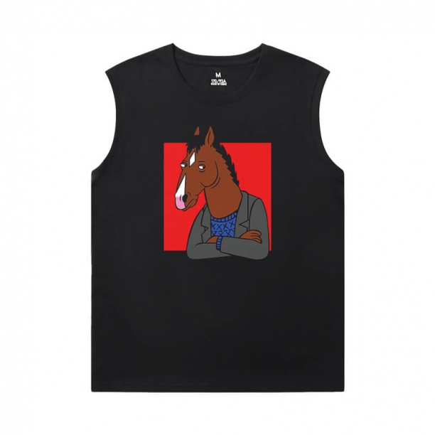 ボジャックホースマンノースリーブウィッキングTシャツパーソナライズされたティー