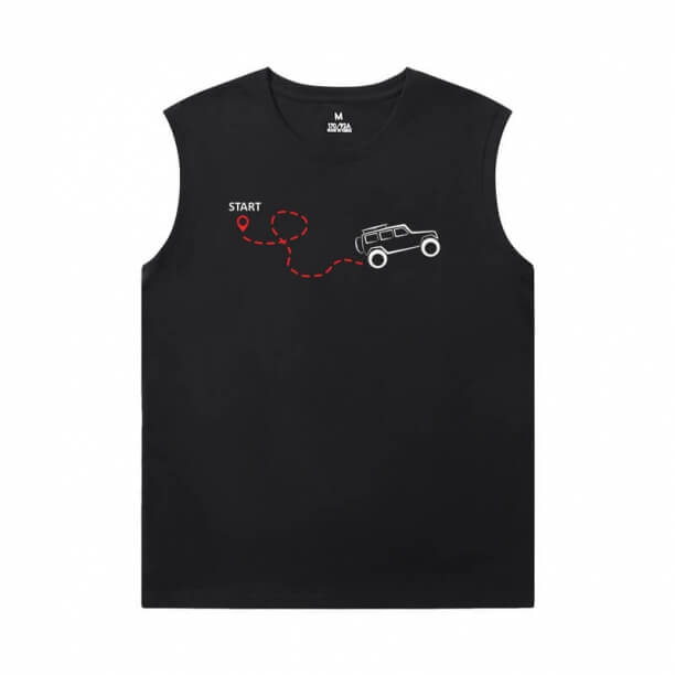 Xe đua in áo thun không tay cho mens XXL Jeep Shirt