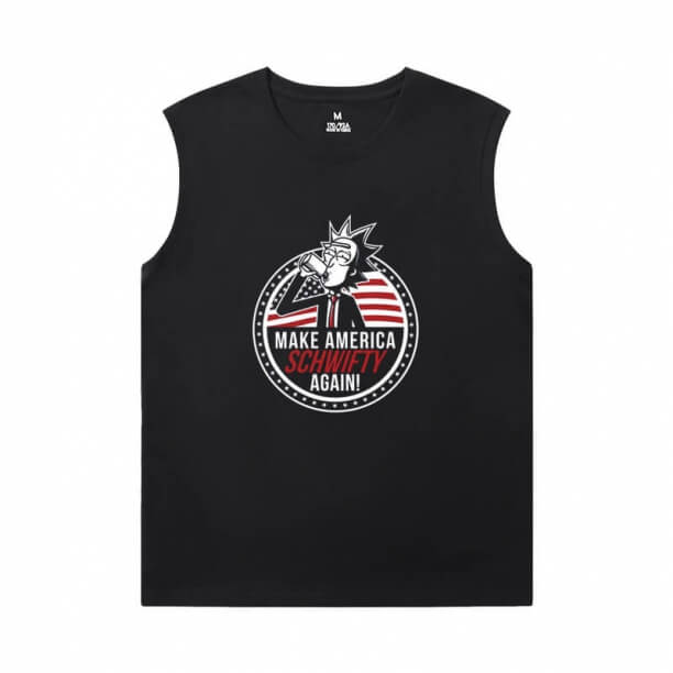 Rick a Morty Tees bavlnené tričko bez rukávov Pánske