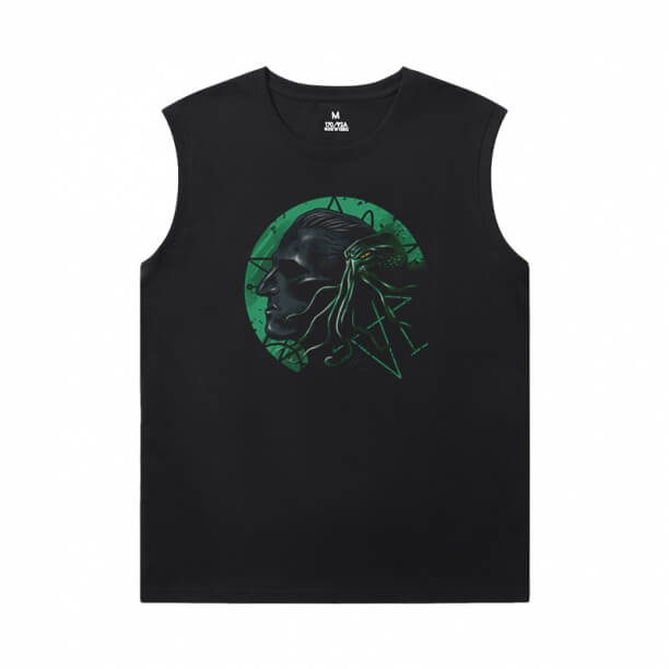 Cthulhu Mythos חולצת טריקו מגניב Necronomicon Mens ללא שרוולים חולצות טי