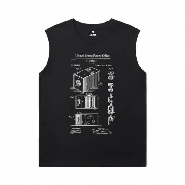 Fotograf T-Shirt Baumwolle ärmelloses Tshirt für Männer