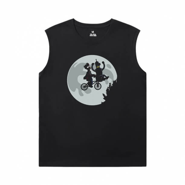 Futurama शर्ट अमेरिकी Anime हॉट टॉपिक ब्लैक स्लीवलेस Tshirt