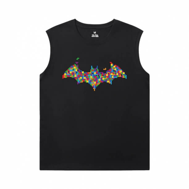 Batman Shirt Justice League Superhero Sleeveless Tee Shirts Mens