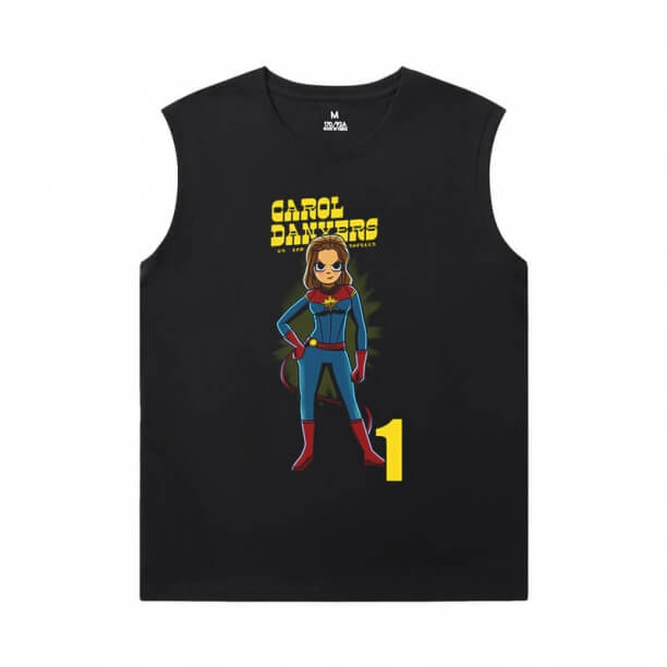 The Avengers Shirts Marvel Capitán Marvel camisetas sin mangas para el gimnasio