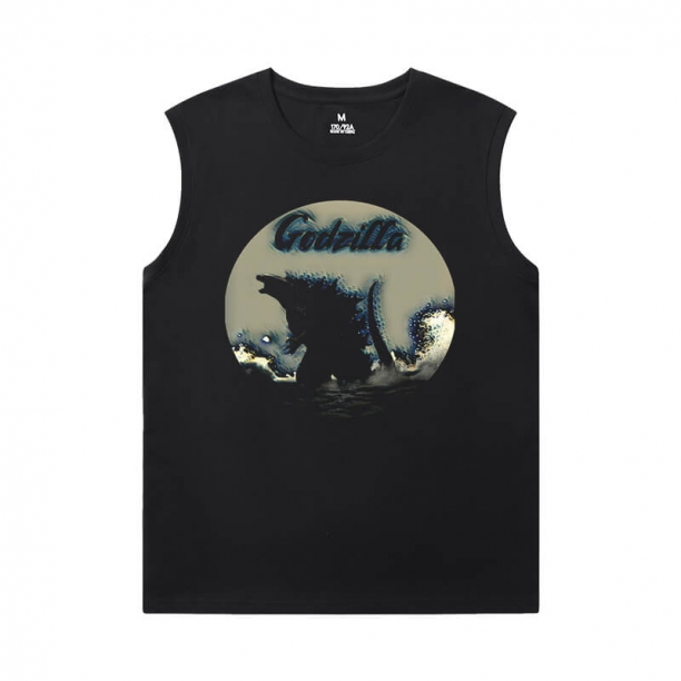 Godzilla Sleeveless Cotton T Shirts Cá nhân hóa T-Shirt