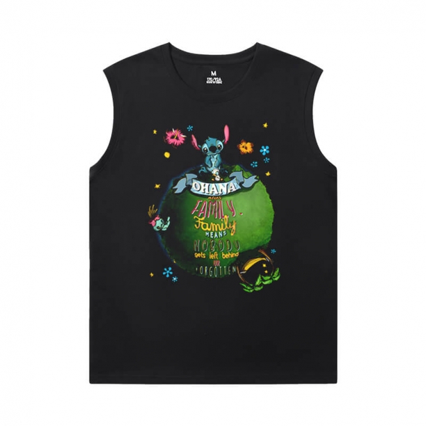 Lilo Dikiş Tee XXL Baskılı Kolsuz T Shirt Erkek için