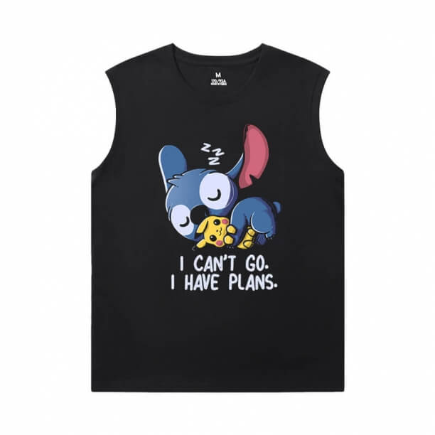 Lilo Stitch trička Kvalitní bez rukávů sideless shirt