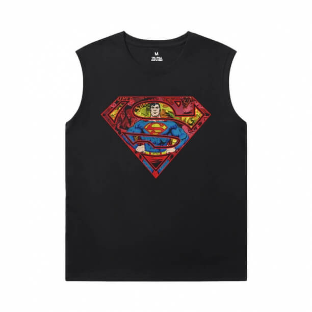Superman ärmelloses Tshirt für Männer Justice League Superhelden Shirt